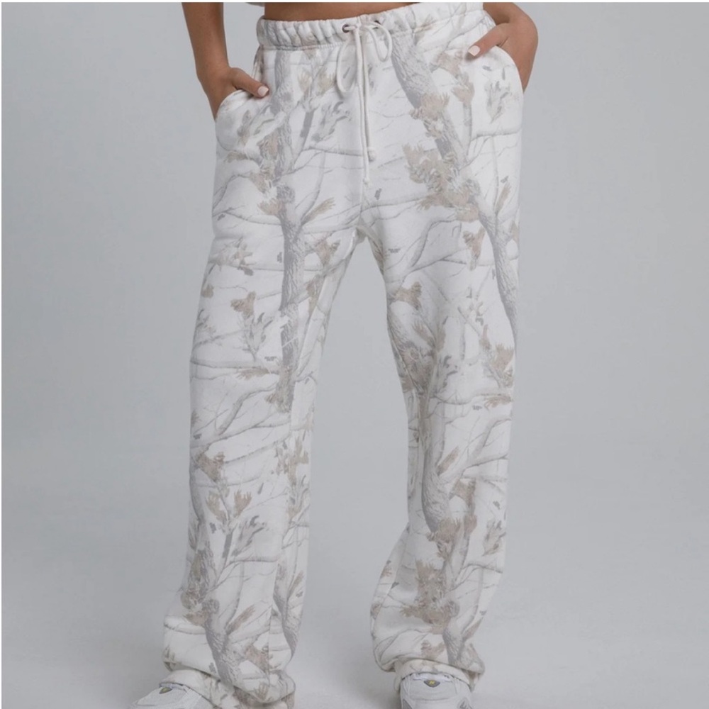 Dairy Boy Camo Woodland Pants - White and Gray